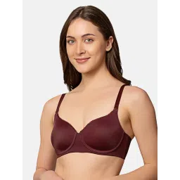 Triumph Maroon Half Coverage T-Shirt Bra image 3