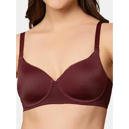 Triumph Maroon Half Coverage T-Shirt Bra image 4
