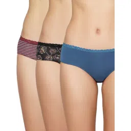 Triumph Multicolor Cotton Printed Bikini Panty - Pack of 3-picture-15
