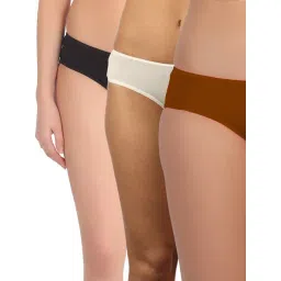 Triumph Off-White & Black Cotton Briefs - Pack Of 3-picture-33