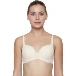 Triumph Off-White Lace Work Everyday Bra-picture-28
