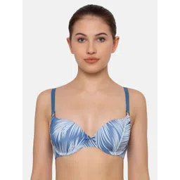 Triumph Padded Wired Tropical Palm Print Everyday T-Shirt Bra-picture-20