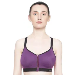 Triumph Purple Color Block Sports Bra-picture-47