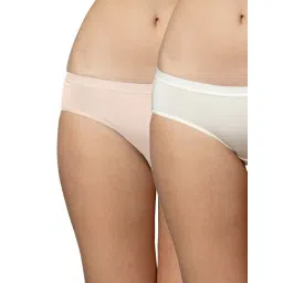 Triumph White & Beige Plain Panties - Pack Of 2-picture-21