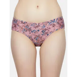 Triumph Women Rose Pink & Blue 75 Floral Print Medium Coverage Midi Hipster Briefs-picture-29