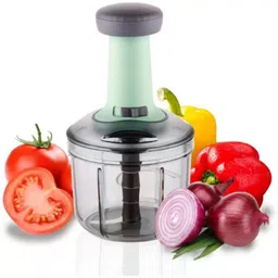 trivra Hand Push 900 ML with 4 Stainless Steel Blades Electric Vegetable & Fruit Chopper-picture-23
