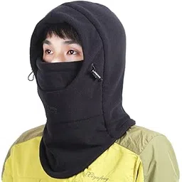 TRIWONDER Balaclava Hood Hat Thermal Fleece Face Mask Neck Warmer Full Face Cover Cap Winter Ski Mask (Black - Thicken)-picture-36
