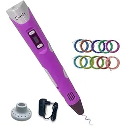 trocshop Trocshop3D Pen for Kids | 3D Pen with Adapter & 12 PLA 3 mtr (Pink)-picture-22
