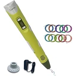 Trocshop3D Pen for Kids | 3D Pen with Adapter & 50 PLA 5 mtr (Yellow)-picture-16