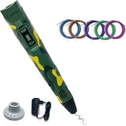 Trocshop3D Pen for Kids | 3D Pen with Adapter & 55 PLA 5 mtr (Camoflauge)-picture-11