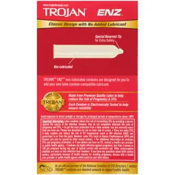 Trojan ENZ Non-Lubricated Condoms, 12 Count image 2