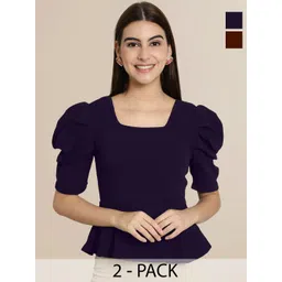 Tromko Sweetheart Neck Puff Sleeve Top-picture-22
