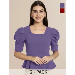 Tromko Sweetheart Neck Puff Sleeve Top-picture-25