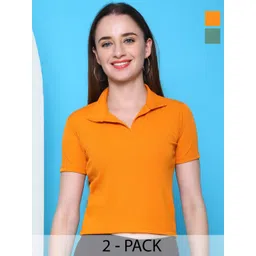 Tromko Women Pack Of 2 Ribbed Crop Top-picture-31