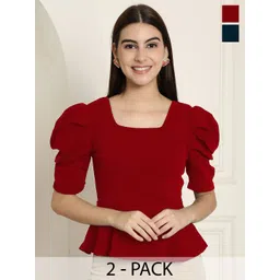 Tromko Women Pack of 2Peplum Top-picture-30