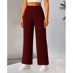 tromko Women Ribbed Relaxed Fit Trousers-picture-25