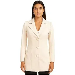 troo blue Women & Girls Winter Coat | Stylish Long Overcoat with Notch Lapel Collar & Front Button Closure | Warm, Comfortable Casual Wear Jacket-picture-10