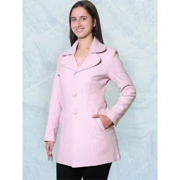 troo blue Women Solid Double Breasted Casual Blazer-picture-36