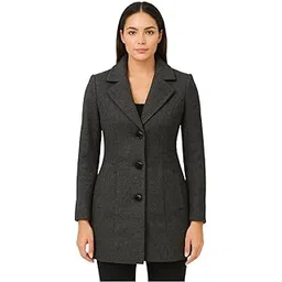 troo blue Women Long Coat – Stylish Winter Overcoat for Women with Button Closure, Warm Wool Blend women Coat for Casual & Formal Wear, Winter Coat image 1