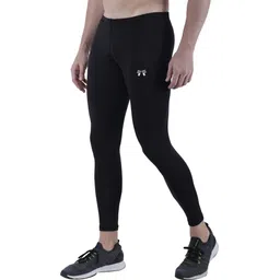 troopline Solid Men Black Tights image 3