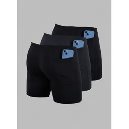 troopline Solid Men Black, Black, Grey Tights-picture-38