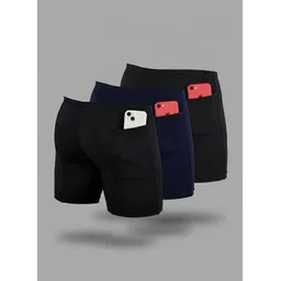 troopline Solid Men Black, Dark Blue, Black Tights-picture-21