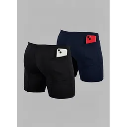 troopline Solid Men Black, Dark Blue Tights-picture-28