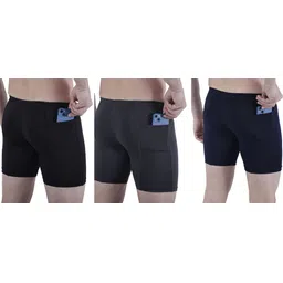 troopline Solid Men Black, Grey, Dark Blue Tights-picture-32