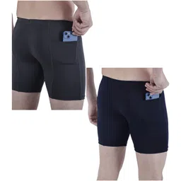 troopline Solid Men Black Tights-picture-10