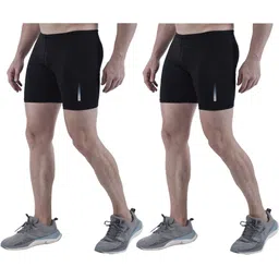 troopline Solid Men Black Tights-picture-16