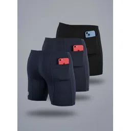 troopline Solid Men Dark Blue, Dark Blue, Black Tights-picture-36