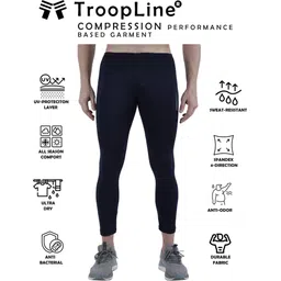troopline Solid Men Dark Blue Tights-picture-20
