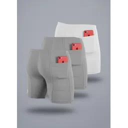 troopline Solid Men Grey, Grey, White Tights-picture-42