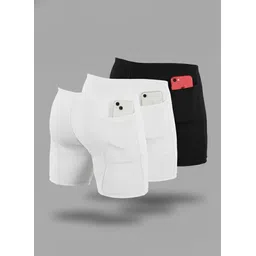troopline Solid Men White, White, Black Tights-picture-23