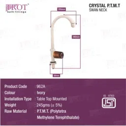 TROT Crystal PTMT Ivory Swan Neck, 962A (Pack of 2) image 2