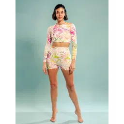 Trove Label Multi-Color Blended Abstract Swim Suit-picture-13