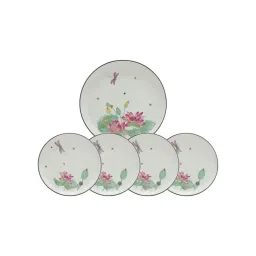 Troveas Dragonfly Bloom Porcelain Snack Set (Pack of 5)-picture-11