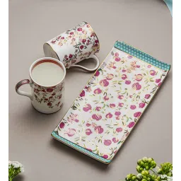 trovea's Pom Passion 24K Gold Plated Mugs And Tray Set (Pack Of 3)-picture-29