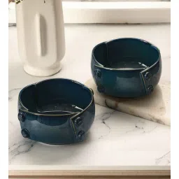 trovea's Teal Blue Ceramic Serving Bowl (Set Of 2)-picture-16
