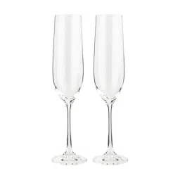 Troveas Transparent Quintessential Champagne Glasses - Set of 2 (190 ml)-picture-30
