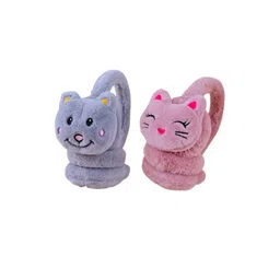 Trubliz Kids Ear Muffs Combo (Pack of 2) (Grey, Pink)-picture-24
