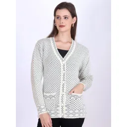 TRUDO Women Woollen self Design Full Sleeve Cardigan-picture-22