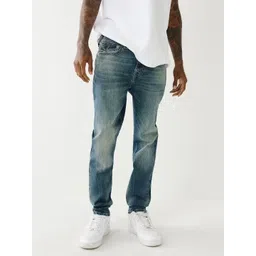 True Religion Men SN Rocco Skinny Fit Blue Mid-Rise Solid Jeans-picture-13