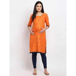 True Shape Floral Printed Maternity Straight Kurta-picture-41