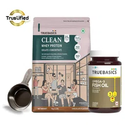 truebasics Clean Whey Protein Isolate + Concentrate 1kg Chocolate & Fish Oil 60 Caps Combo-picture-20