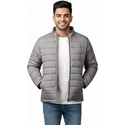 truecraft Men’s Lightweight Quilted Puffer Jacket | Warm Padded Winter Jacket with Front Zip & Side Pockets-picture-36