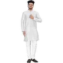 trueoath Premium Diamond Jacquard Silk-Blend Kurta for Men, Full Sleeve Ethnic Wear-picture-36