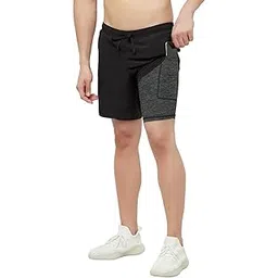 TRUEREVO - 2 in 1 Running Sports Shorts for Men with Mobile Phone Pocket - Quick Dry & Lightweight Moisture-Wicking Active Wear, Gym Shorts for Men Workout - Double Layer Half Pant with Inner Tights-picture-10