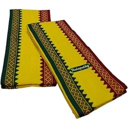 TRUEVELLI Cotton Men's Angavastam Towel Size:52 Inch X 30 Inch (Pack of 2 Piece) Yellow-picture-29