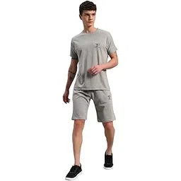 truevinto Men’s Co-Ord Set Casual Wear | Solid T-Shirt & Shorts | Comfortable Lounge & Travel Outfit-picture-45